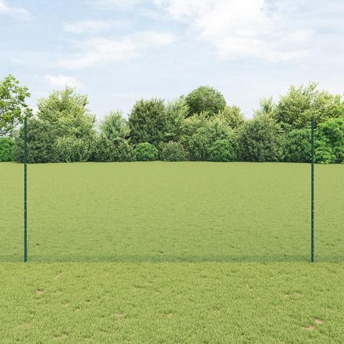 vidaXL Hexagon hek set Set van 2 Groen Poedercoated staal 25, Tuin en Terras, Schuttingen, Nieuw, Verzenden