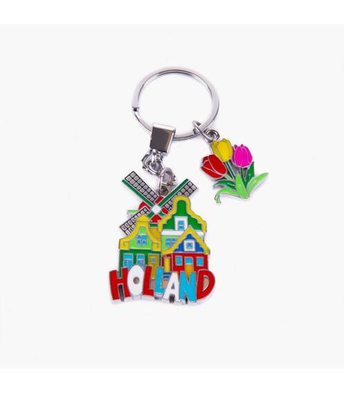 Sleutelhanger huisjes met molen Holland, Kleding | Heren, Schoenen, Nieuw, Ophalen of Verzenden