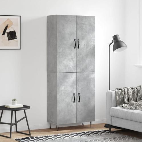 vidaXL buffetkast 69,5x34x180 cm bewerkt hout betongrijs, Huis en Inrichting, Kasten | Buffetkasten, 25 tot 50 cm, Nieuw, Overige houtsoorten