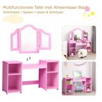 2 in 1 Kaptafel met Uitneembare Spiegel & Open Vakken van Ho, Huis en Inrichting, Tafels | Kaptafels, Nieuw, Verzenden