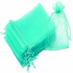 Fako Bijoux® - Organza Zakjes - 7x9cm - Aqua - 20 Stuks, Diversen, Cadeauverpakkingen, Verzenden, Nieuw