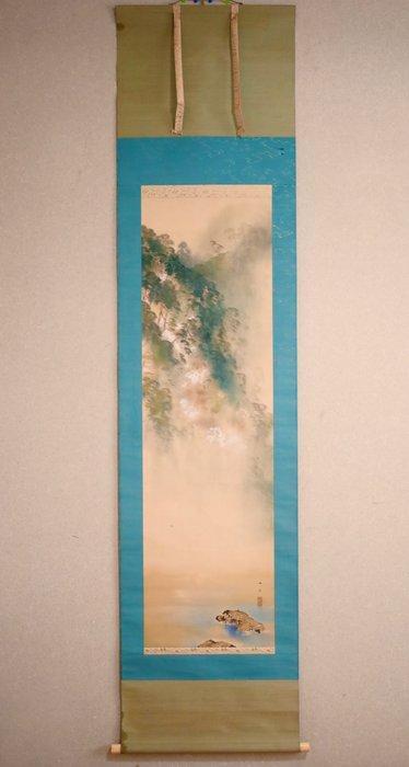 Spring Scenery - Cherry blossom and Pine landscape - hanging, Antiek en Kunst, Antiek | Overige Antiek