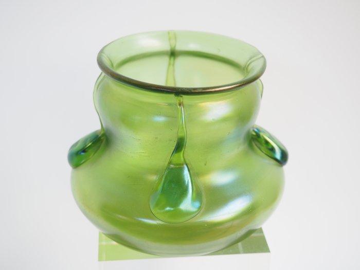 Loetz - Vaas - Glas - Kreta met tranen, Antiek en Kunst, Antiek | Glas en Kristal