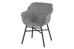 Hartman Delphine dining tuinstoel - Zwart/Wit, Tuin en Terras, Tuinstoelen, Verzenden, Nieuw, Overige materialen
