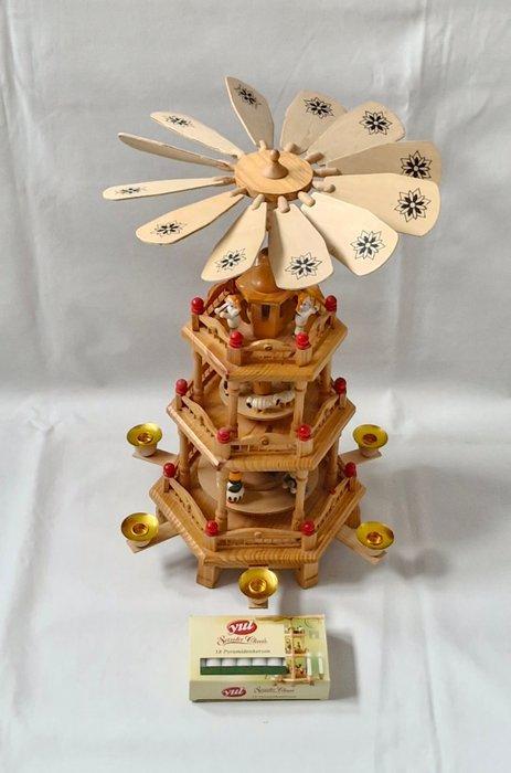 Kerstdecoratie - Hout - Kerstpiramide+18 kaarsen, Diversen, Kerst