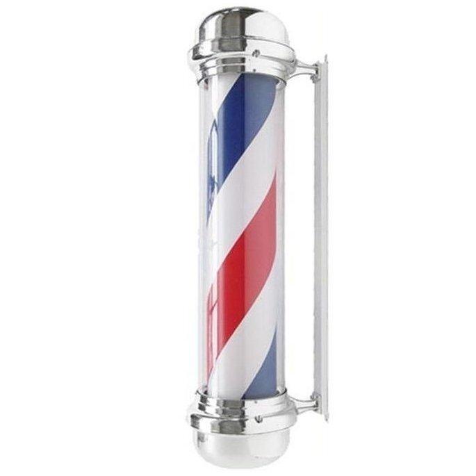 Gabbiano Barbershop Wandlamp – Grote Zilveren Barber Pole, Huis en Inrichting, Tafels | Salontafels, Ophalen of Verzenden
