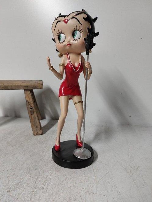 Beeld, Betty Boop singing with microphone - 35 cm -, Antiek en Kunst, Curiosa en Brocante