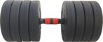 Halterset - verstelbare dumbbellset - 50 kg - zwart rood, Ophalen of Verzenden, Nieuw