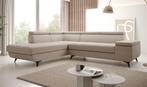 Hoekbank Destiny Beige stof Modern design | Meubella.nl, Huis en Inrichting, Banken | Bankstellen, 250 tot 300 cm, Verzenden, Nieuw