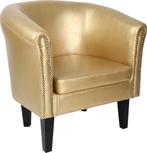 Chesterfield fauteuil - Goud - 67 x 72 x 60 cm, Huis en Inrichting, Stoelen, Verzenden, Nieuw