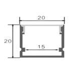 LED Profiel | Opbouw | 3 Meter | Zilver | Voor LED strips t, Ophalen of Verzenden, Nieuw