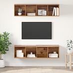 vidaXL Tv-meubelset 2 pcs Oud hout 37 x 37 x 142.5 cm, Huis en Inrichting, Minder dan 50 cm, Verzenden, Nieuw, Minder dan 100 cm