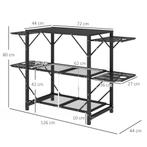 TRUUSK Opvouwbare Kampeertafel Met 2 Planken En 4 Zijtafels,, Caravans en Kamperen, Verzenden, Nieuw