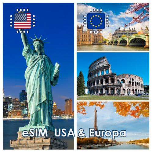 eSIM USA & Europa - 10GB, Telecommunicatie, Prepaidkaarten en Simkaarten, Ophalen of Verzenden