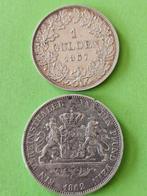 Duitsland, Beieren 1 Gulden 1857 + 1 Thaler 1862 (Zonder