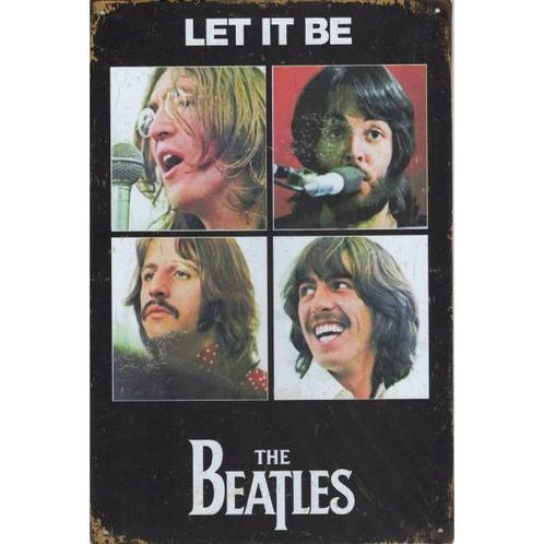 Wandbord Concert Bord - The Beatles Let It Be, Verzamelen, Muziek, Artiesten en Beroemdheden, Poster, Artwork of Schilderij, Nieuw