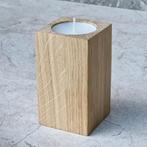 HOCHO Eikenhouten Waxinelichthouder - 50x50x90mm – Tijdlo., Ophalen of Verzenden, Nieuw