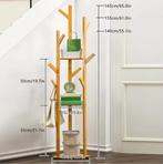 Bamboe Kapstokstandaard met 9 Haken en 3 Planken –Vrijstaand, Kleding | Dames, Kledingrekken, Verzenden, Nieuw