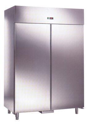 Dubbeldeurs koelkast RVS, 2/1GN, 1400ltr, made in IT, Zakelijke goederen, Horeca | Keukenapparatuur, Nieuw in verpakking, Verzenden