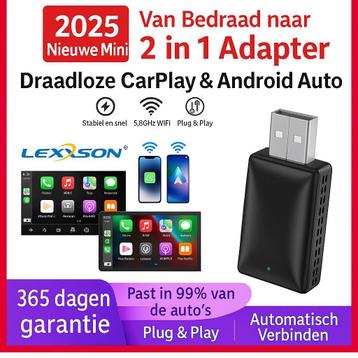 Draadloze CarPlay & Android Auto Dongle – USB-A & USB-C – Pl beschikbaar voor biedingen