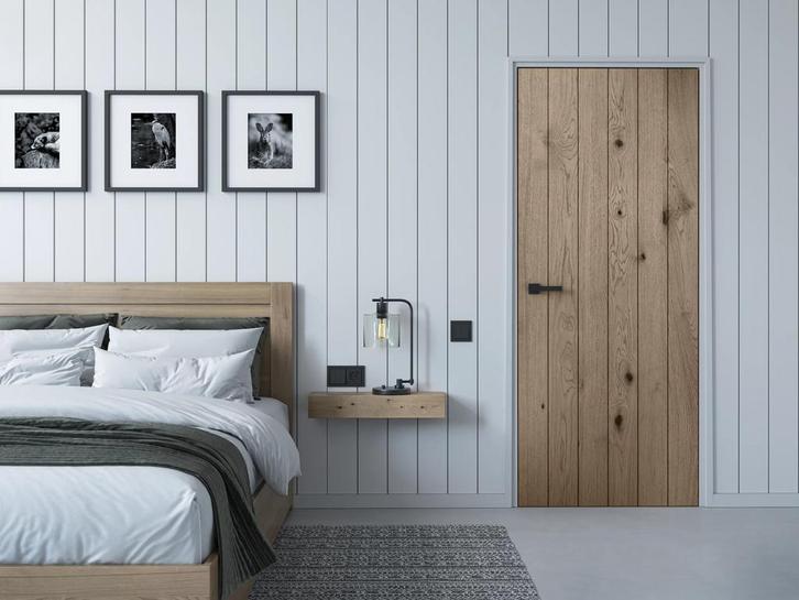 Eiken deur/ Eiken Barn Deur/ Eiken Schuifdeur/ Binnendeur, Doe-het-zelf en Verbouw, Deuren en Horren, Binnendeur, Nieuw, Hout