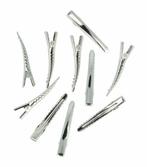 Haarspeld Alligator Gebogen 4,5cm Zilver 10 Stuks, Verzenden, Nieuw