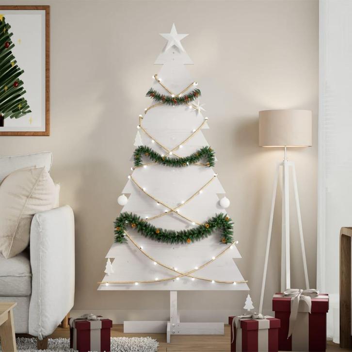 vidaXL Kerstdecoratie kerstboom 150 cm massief grenenhout, Diversen, Kerst, Nieuw, Verzenden