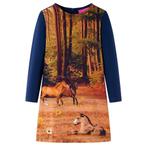 vidaXL Kinderjurk met lange mouwen 128 marineblauw, Kinderen en Baby's, Verzenden, Nieuw