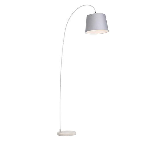 Moderne booglamp met grijze kap - Bend, Huis en Inrichting, Lampen | Vloerlampen, Nieuw, Overige materialen, 200 cm of meer