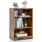 Boekenkast in Vintage Bruin – 3-Laags – Verstelbare Planken, Huis en Inrichting, Kasten | Boekenkasten, Verzenden, Nieuw, 50 tot 100 cm