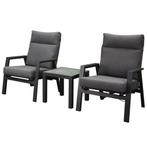 Vegas lounge balkonset 5 delig verstelbaar antraciet, Tuin en Terras, Tuinsets en Loungesets, Ophalen of Verzenden, Nieuw, Aluminium