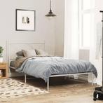 vidaXL Bedframe met hoofdbord metaal wit 100x190 cm, 100 cm, Eenpersoons, Verzenden, Wit