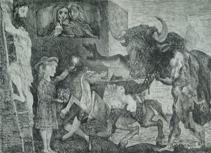 Pablo Picasso (after) - La Minotauromaquia, Caballo corneado, Antiek en Kunst, Kunst | Tekeningen en Foto's