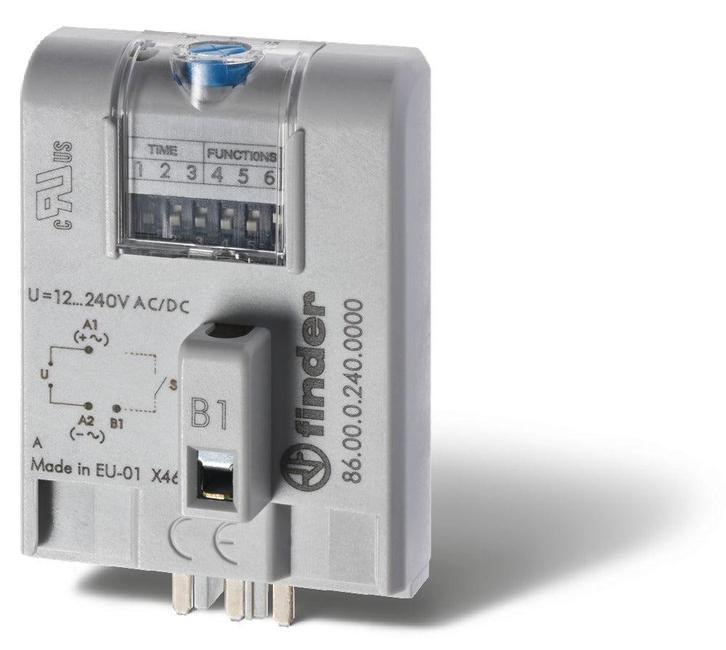 Finder 86 Serie Multifunctionele Timer Module 12-240V AC/DC, Doe-het-zelf en Verbouw, Elektra en Kabels, Overige typen, Nieuw