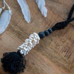 Boho hanger touw met schelpen zwart cowrie schelpen, Huis en Inrichting, Verzenden, Nieuw