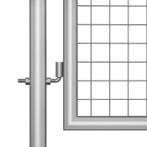 Poort 105x200 cm gegalvaniseerd staal zilverkleurig