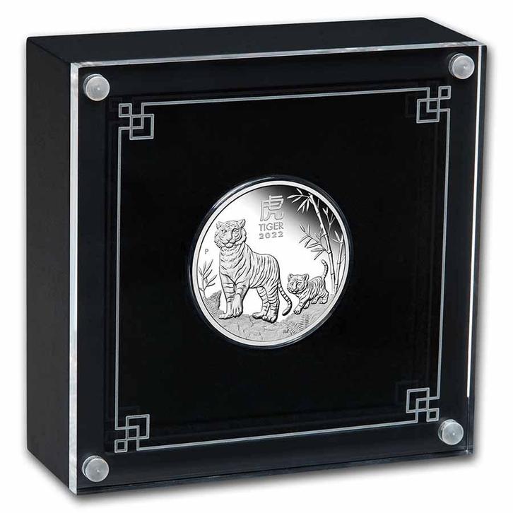 Lunar III - PROOF - Year of the Tiger - 1/2 oz 2022, Postzegels en Munten, Munten | Oceanië, Losse munt, Zilver, Verzenden