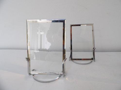 Fotolijst (4) - Chroom/glas, Antiek en Kunst, Curiosa en Brocante