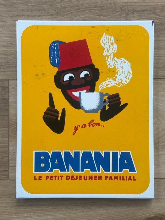 Banania « Y’a bon .. » - Plaque - Emaille, Antiek en Kunst, Antiek | Wandborden en Tegels