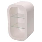 HIGH GLOSSY WIT WANDKASTJE MET 2 GLAZEN PLANKEN S-VEC-006, Zakelijke goederen, Kantoor en Winkelinrichting | Kantoormeubilair en Inrichting