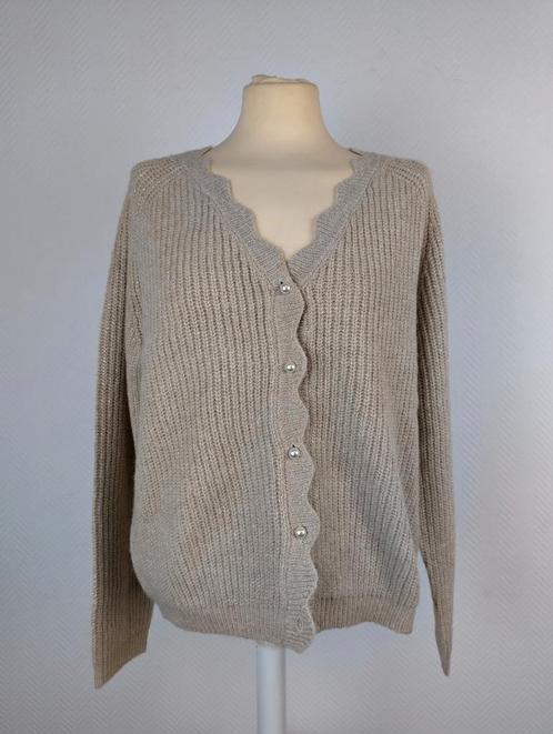Vila Natural Glitter Knit Cardigan, Kleding | Dames, Truien en Vesten, Nieuw, Verzenden