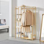 [en.casa] Bamboe kledingrek Eurajoki met planken 90x30x145 c, Verzenden, Nieuw