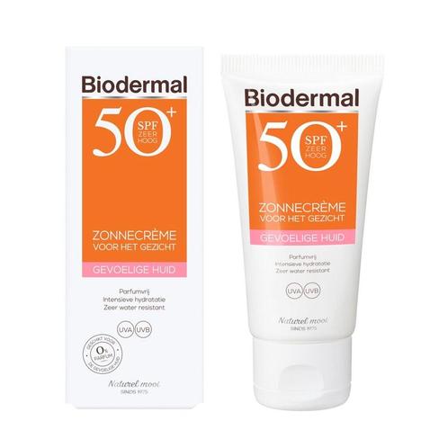 Biodermal Gevoelige Huid SPF50+ Zonnecrème voor je Gezicht, Sieraden, Tassen en Uiterlijk, Uiterlijk | Lichaamsverzorging, Nieuw