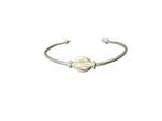 Veiling - Zilverkleurige Bangle Armband met Geribbeld Orname, Nieuw