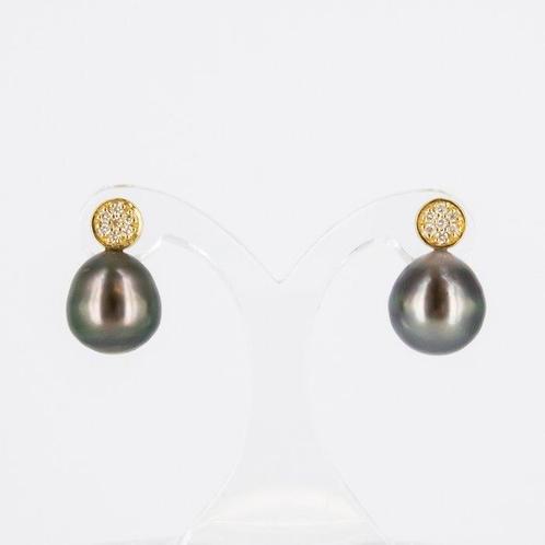 2-delige sieradenset - 18 karaat Geel goud Parel - Diamant, Sieraden, Tassen en Uiterlijk, Antieke sieraden