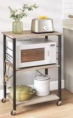 Keukentrolley 3 Lagen met Wielen en Haken – 60 cm Breed, Huis en Inrichting, Verzenden, Nieuw