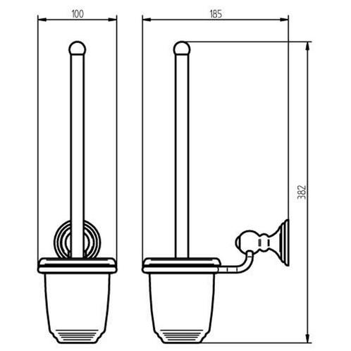Toiletborstelset Haceka Allure Chroom, Doe-het-zelf en Verbouw, Sanitair, Ophalen of Verzenden