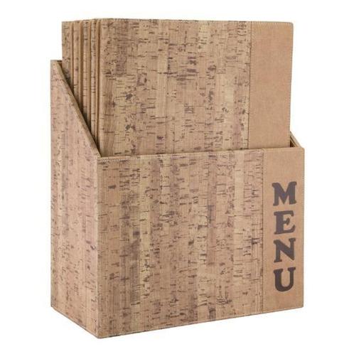 Menukaarten box | Design | Kurk | Incl. 10 A4 menukaarten, Zakelijke goederen, Horeca | Keukenapparatuur, Nieuw in verpakking