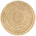 vidaXL Vloerkleed handgemaakt 210 cm gevlochten jute, Verzenden, Nieuw, Bruin