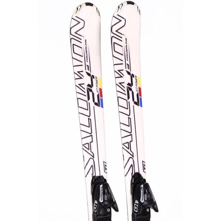 144 skis SALOMON 24 GT POWER + Salomon L10, Sport en Fitness, Skiën en Langlaufen, Skiën, 140 tot 160 cm, Carve, Gebruikt, Salomon